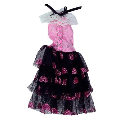 Vestido Para Boneca - Doll Dress Kit 2 Looks - Xadrez E Rosa