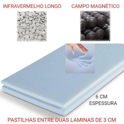 Pillow Top Magnético + Infravermelho Viscoelástico Gel Casal