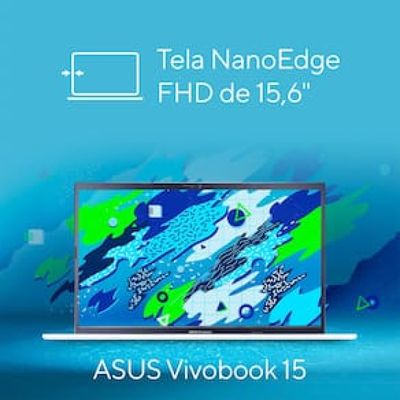 Notebook Asus Vivobook 15 Intel Core i5 8GB 256GB SSD Tela NanoEdge 15,6" e Windows 11 Home X1502ZA-EJ1761