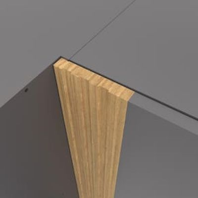 Cozinha Compacta Bartira Pérola com 5 Portas, 2 Gavetas, 1 Gavetão e 4 Prateleiras - 251cm de largura Cinza