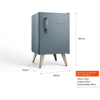 Frigobar Brastemp Retrô 76L Azul Claro 110V BRA08HWANA 110V
