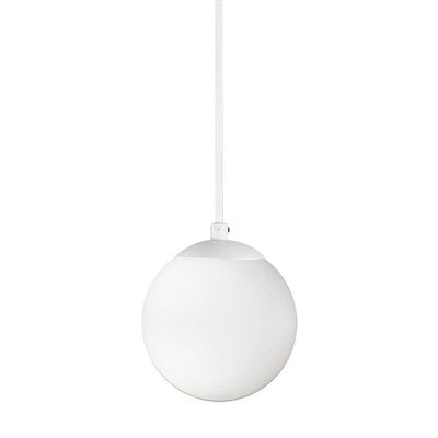 Pendente Globo Esfera De Vidro Branco Fosco 14cm - Branco