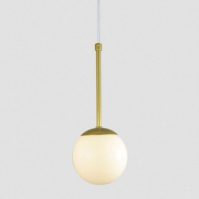 Pendente Globo Esfera De Vidro 12cm - Ouro - Vidro Branco