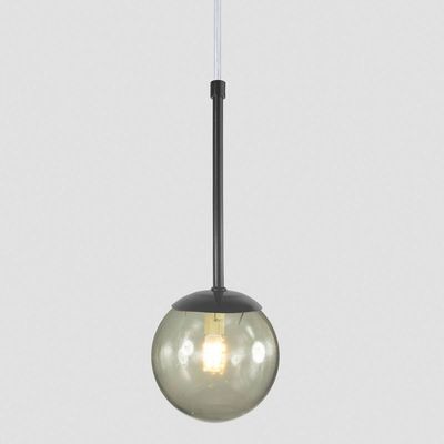 Pendente Globo Esfera De Vidro 12cm - Preto - Vidro Fume