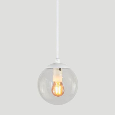 Pendente Globo Esfera De Vidro Cristal 14cm - Branco