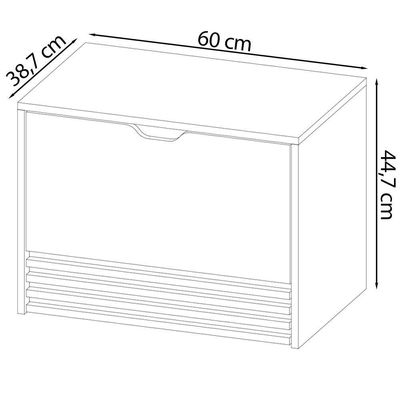 Balcao Gabinete 1 Gaveta Ripada Bn3613 Amendoa Marmore Branco Tecno Mobili Amendoa Marmore Branco