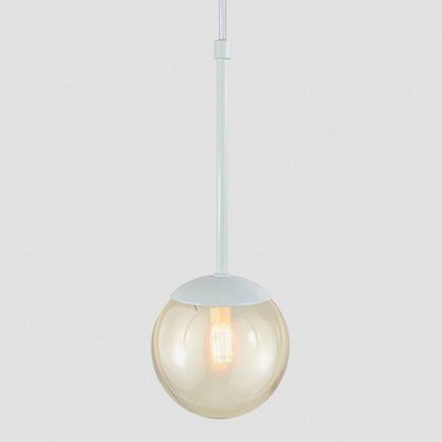 Pendente Globo Esfera De Vidro 12cm - Branco - Vidro Ambar