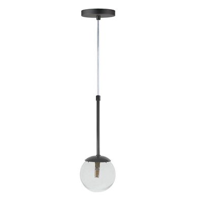 Pendente Globo Esfera De Vidro 12cm - Preto - Vidro Cristal