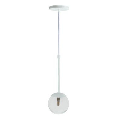 Pendente Globo Esfera De Vidro 12cm - Branco - Vidro Cristal