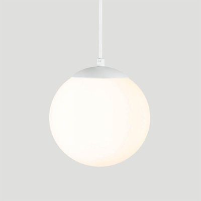 Pendente Globo Esfera De Vidro Branco Fosco 20cm - Branco
