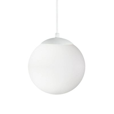 Pendente Globo Esfera De Vidro Branco Fosco 20cm - Branco