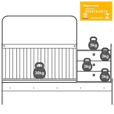 Berço Mini Cama Multifuncional Bb680 Branco Comm Branco