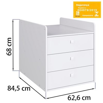 Berço Mini Cama Multifuncional Bb680 Branco Comm Branco