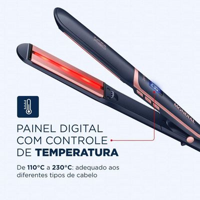 Prancha Alisadora Infrared Mondial, Azul P-01-ir Prancha Alisadora P-01-ir Bivolt