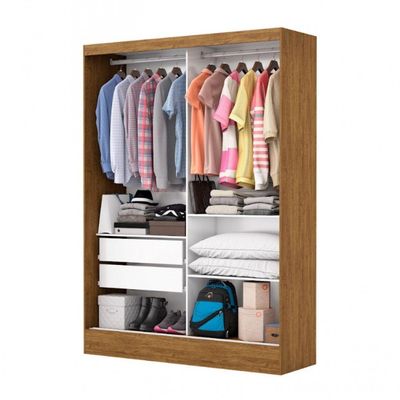 Guarda-roupa Belem Premium 2 Portas De Correr 2 Gavetas Cinamomo