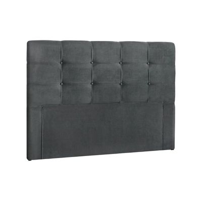 Cabeceira Cama Box Estofada Casal Casal Clean Plus Suede Cinza - Simbal