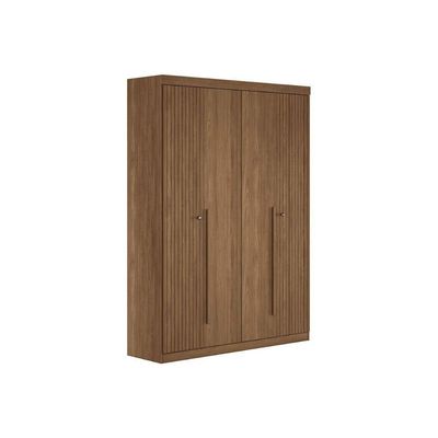Guarda Roupa Solteiro 4 Portas E 2 Gavetas Buriti Jatoba-areia - Santos Andirá