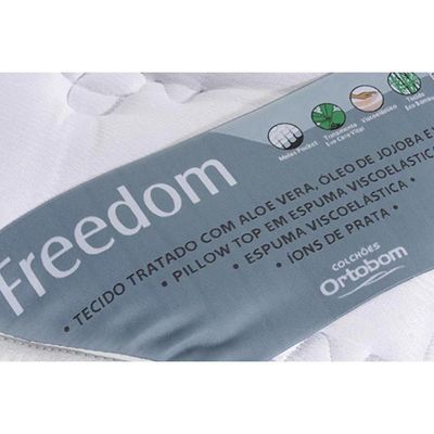 Colchão King Molas Ensacadas Visco Superpocket Freedom Ortopillow (186x198x32) - Ortobom