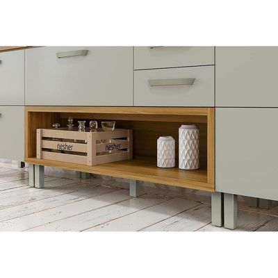 Balcão De Cozinha Princesa P-pia 1porta E 2gavetas C- Tampo 120cm Freijo-off White - Nesher