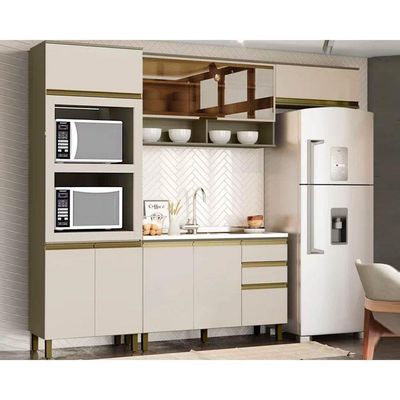 Cozinha Completa Connect 4 Peças (2aéreo+1paneleiros+1balcão) S/pia Cpt98 Duna/cristal - Henn