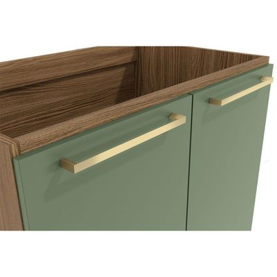 Balcão De Cozinha Botanic M623 C/ 2 Portas S/tampo 80cm Nogueira/fendi - Kappesberg