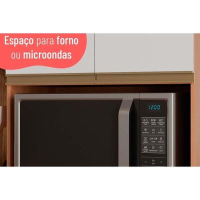 Cozinha Completa Thela Macadâmia 5 Peças (2aéreos+2balcões+1paneleiro) Czc24 Freijo/branco - Telasul