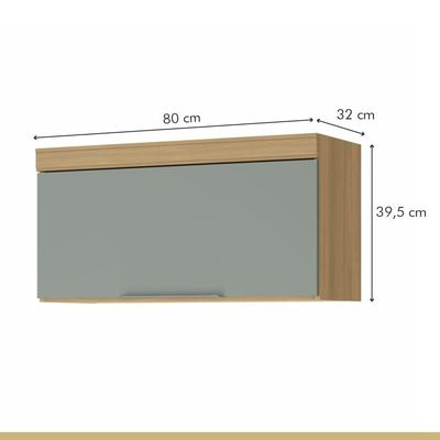 Cozinha 5 Peças 100% Mdf Marquesa Gourmet Nature-verde