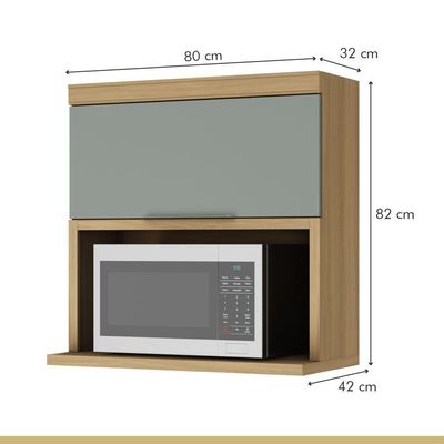 Cozinha 4 Peças 100% Mdf Marquesa Nature-verde