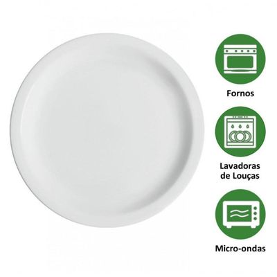 Conjunto 4 Pratos De Mesa Porcelana Raso Iguaçu - Germer