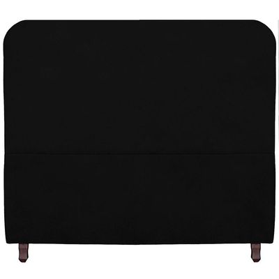 Cabeceira Casal Estofada Para Cama Box Lizza Veludo Cor Preto