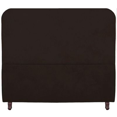 Cabeceira Casal Estofada Para Cama Box Lizza Veludo Cor Marrom
