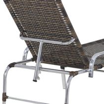 Espreguiçadeira Catar E Mesa Piscina Alumínio Trama Original Argila