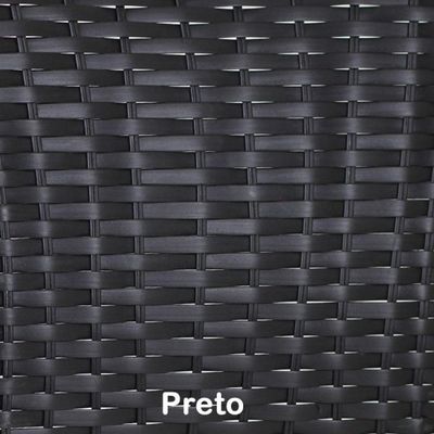 Jogo 4 Cadeiras E Mesa Para área E Jardim Trama Original Preto