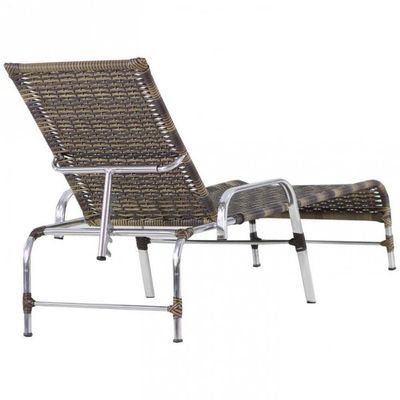 3 Espreguiçadeiras Catar E Mesa Piscina Jardim Regulagem Capuccino