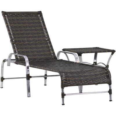 3 Espreguiçadeiras Catar E Mesa Piscina Jardim Regulagem Pedra Ferro