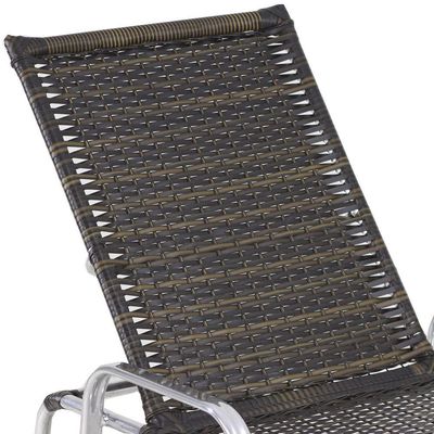 3 Espreguiçadeiras Catar E Mesa Piscina Jardim Regulagem Pedra Ferro