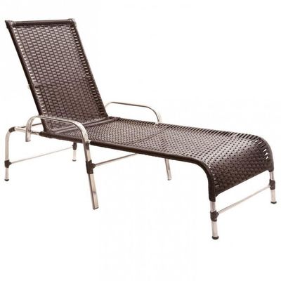 3 Espreguiçadeiras Catar E Mesa Piscina Jardim Regulagem Tabaco