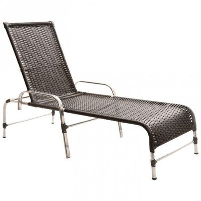3 Espreguiçadeiras Catar E Mesa Piscina Jardim Regulagem Preto