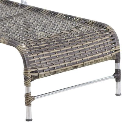 3 Espreguiçadeiras E Mesa Para Piscina, área, Varanda Trama Capuccino