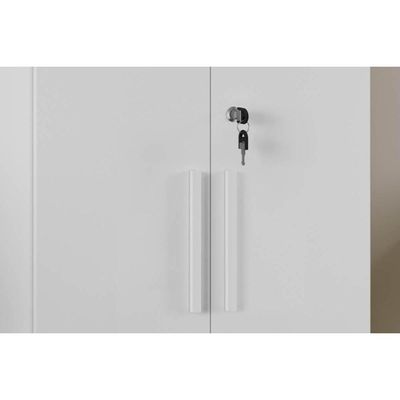 Armário De Cozinha Modulado Bordo 2 Portas C/ Chave 32cm Branco - Ronipa