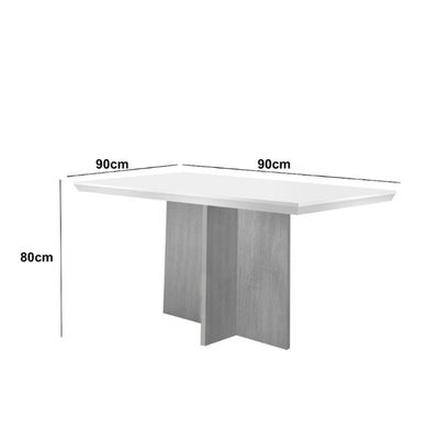 Conjunto Mesa Olímpia Em Mdf Com 4 Cadeiras Liz Moderna Turim / Grafite / Imbuia