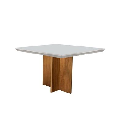 Conjunto Mesa Olímpia 90cm Em Mdf 4 Cadeiras Liz Moderna Lin.grafite/off White/imbuia