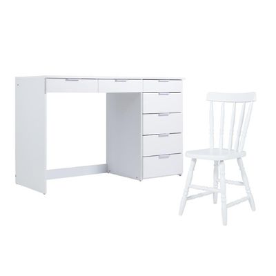 Mesa De Escritório Ditália 7 Gavetas Com Cadeira Pe-90