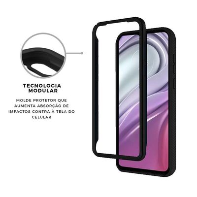 Capa Stronger Preta para Motorola Moto G30 - Gshield
