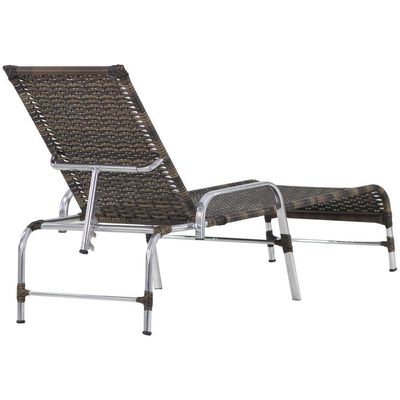 3 Espreguiçadeiras Catar Com Mesa Garden Para Piscina Trama Argila