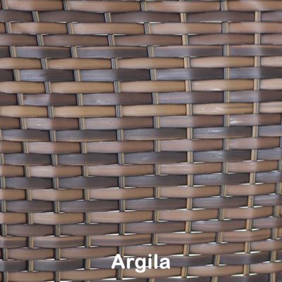 1 Espreguiçadeira Grécia Em Alumínio Trama Original Argila