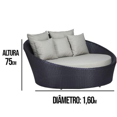 4 Cadeiras + 2 Mesa + 2 Espreguiçadeiras + 1 Chaise Trama Pedra Ferro