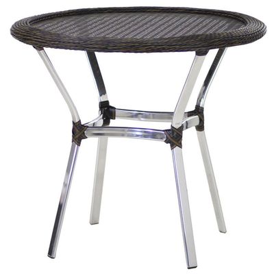 Mesa Ascoli Em Alumínio Com O Tampo Tramado Trama Original Pedra Ferro