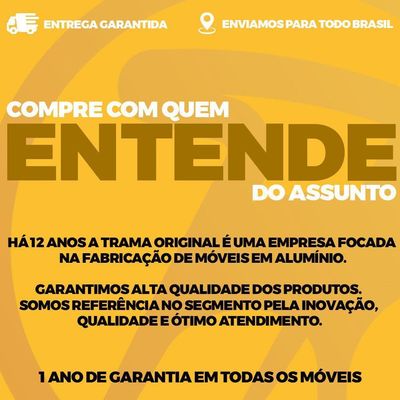 Cadeira Em Alumínio Garden Varanda Trama Original Pedra Ferro