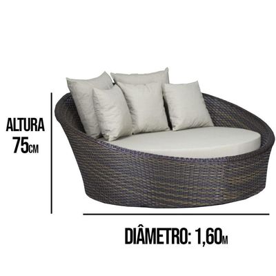 Chaise Sofá Livia Varanda Jardim Trama Original Pedra Ferro